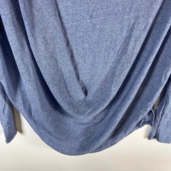 We The Free Free People Blue Draped‎ Slouchy Long Sleeve Top Womens Medium Boho - Image 3