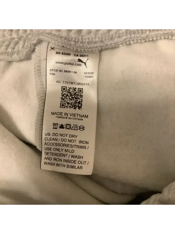 Puma Size XL ESS Logo Light Heather Grey Fleece Jogger Sweatpants. New With Tags - Image 5