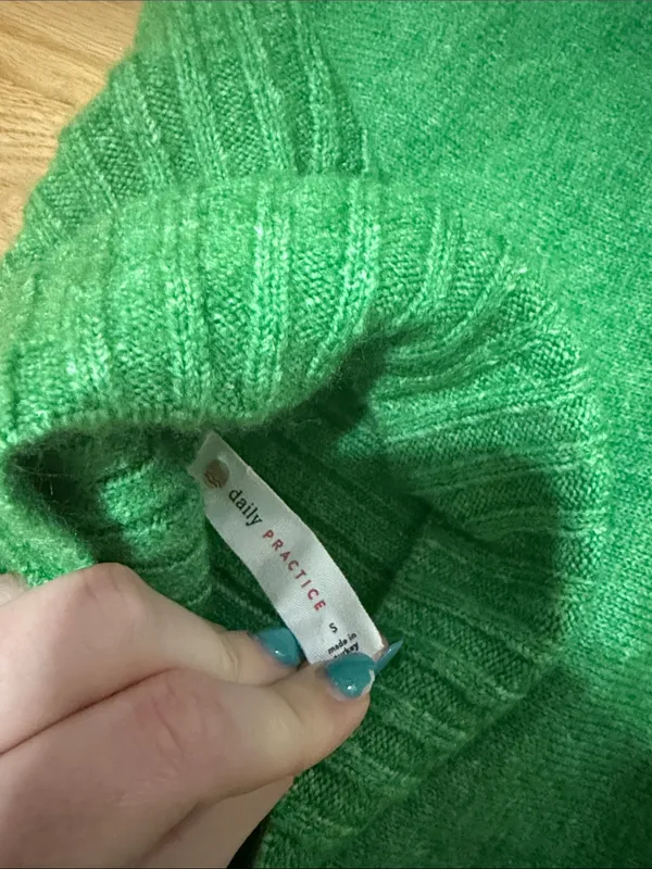 Daily Practice Anthropologie Green Turtleneck Sweater Dress Sz S - Image 2