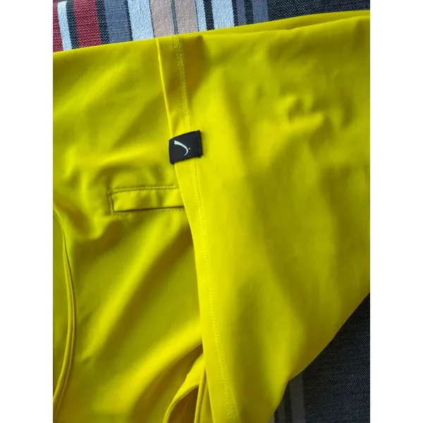 SwingDish Sleeveless Golf Polo Top Size Small Bright Yellow Quarter Zip Stretch - Image 10