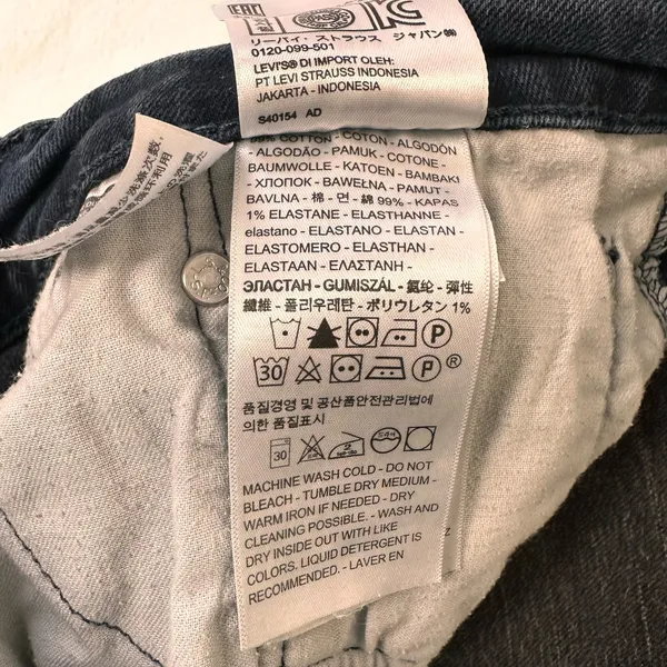 Levi's 505 Men's Jeans Size 40/32 Dark Blue Wash Straight Leg Cotton Classic - Image 6