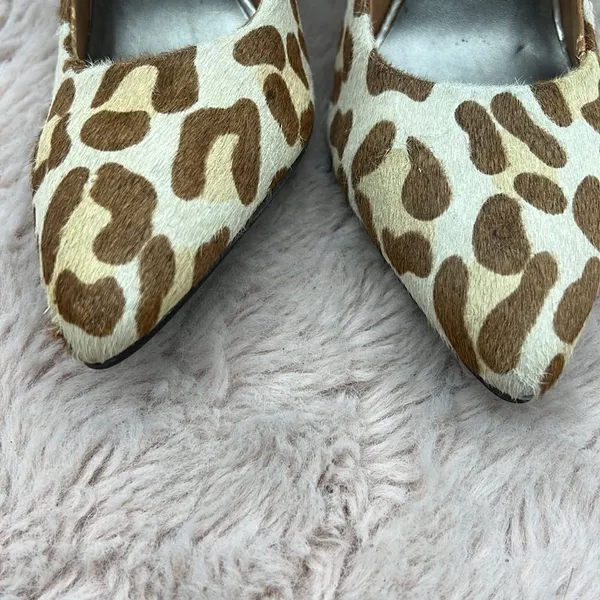 Nicole size 6.5 leather upper animal print heels - Image 7