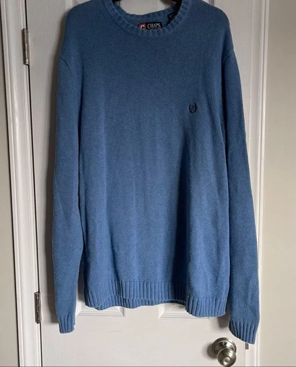 Vintage Baggy Boho Blue Sweater Size 2XL Granolacore - Image 2