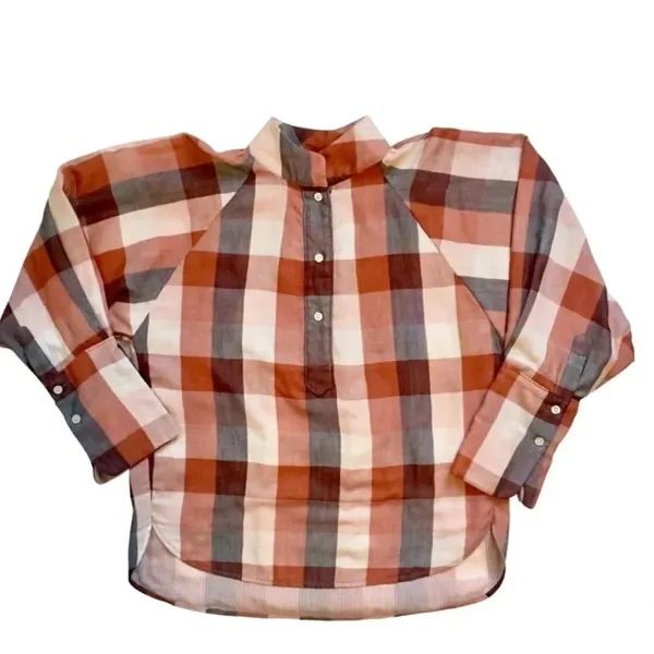 Joie Cider Dia Plaid Long Sleeve Top - Image 2