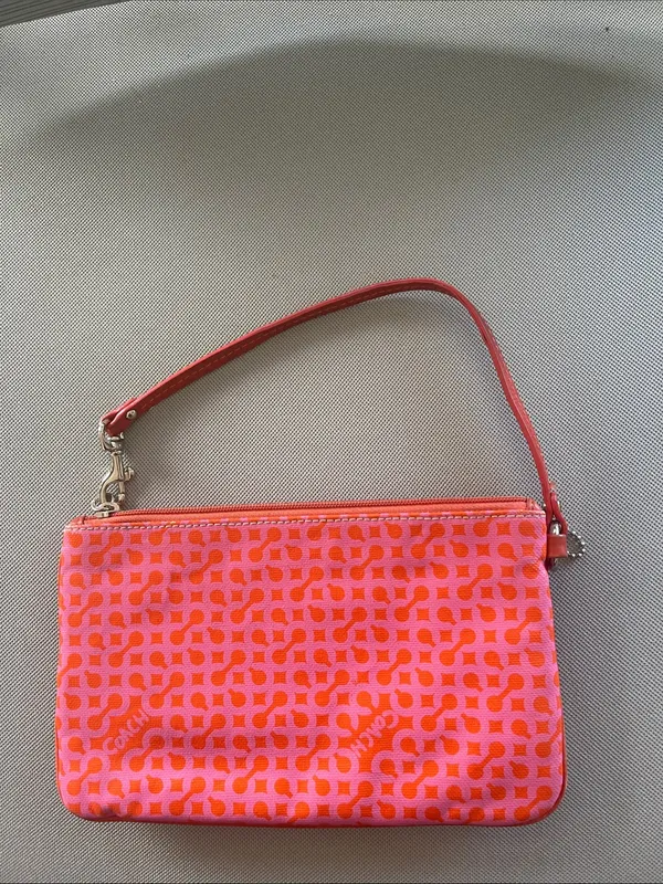 COACH Multicolor Signature Wristlet - Red, Pink, Purple, Black vintage - Image 2