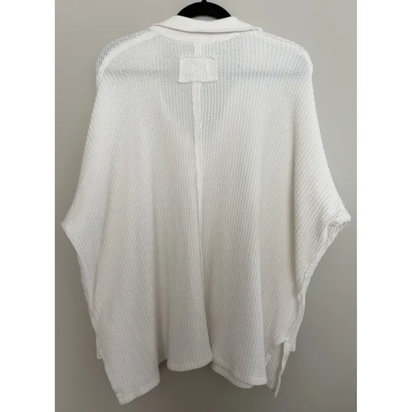 Free People We The Free Travis Polo Top Ivory Women's Size Small - Image 2