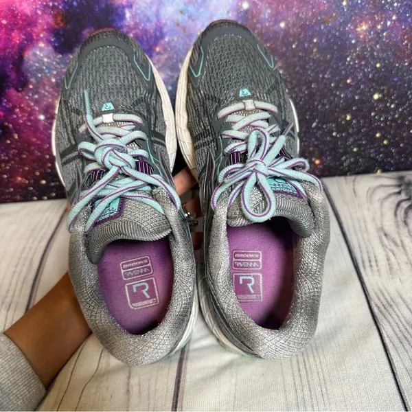 BROOKS RAVENNA DNA RUNNING ATHLETIC SHOES‎ Women’s Sz 7.5 AQUA/ GREY - Image 9