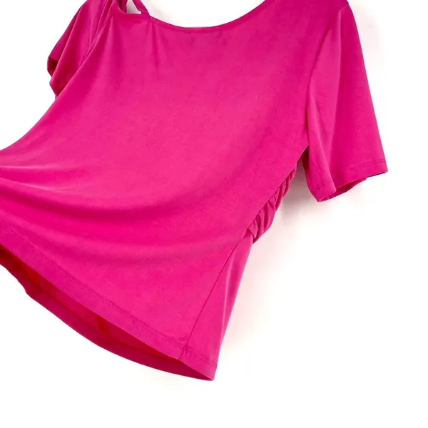 Sunday in Brooklyn‎ Anthropologie Ruched Wrap Top Pink Size XL NWT - Image 8