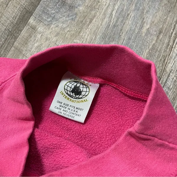 Vintage 90s Yale University Bulldogs Hot Pink Mock Neck Sweater USA Womens Large - Image 3