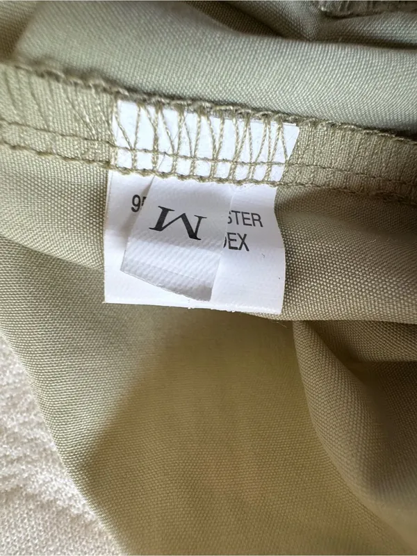 Tie-Strap Wide Leg Jumpsuit in Sage Green - Image 4