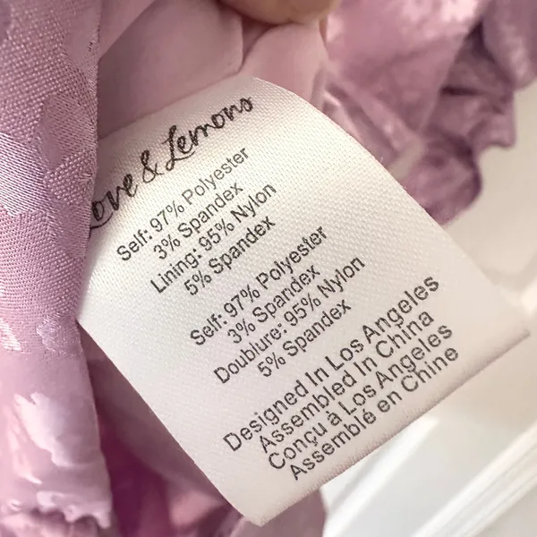 For Love & Lemons Fiji Lilac Purple Jacquard Floral Ruched Mini Dress XS NWT - Image 8