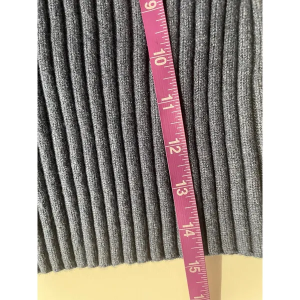 Dusty Blue Ribbed Knit Sweater Crop Top & Skirt Set Size S EUC - Image 6