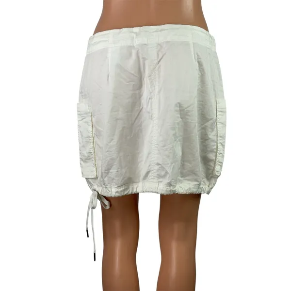 & Other Stories Women's White Tie Hem Pocket Mid Waist Pencil Mini Skirt Size M - Image 3