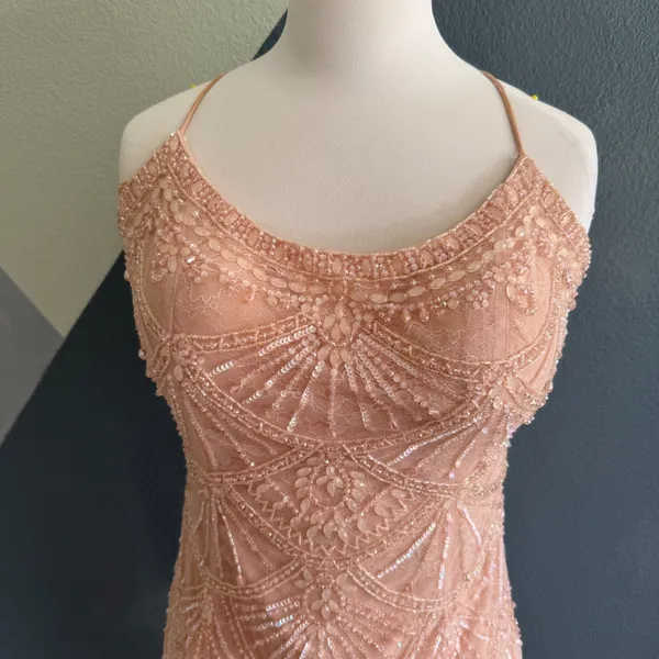 Sherri Hill Beaded Mini Dress Size 6 - Image 4