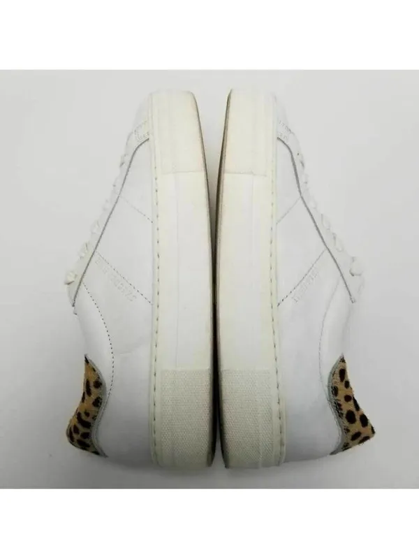 Skechers Womens White Leather Platform Lace Up Sneakers With Animal Print Sz 7.5 - Image 8
