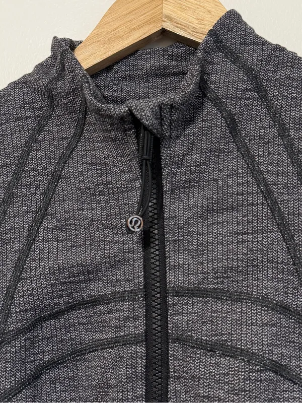 Lululemon Define Jacket Size 10 Heathered Gray Black - Image 4