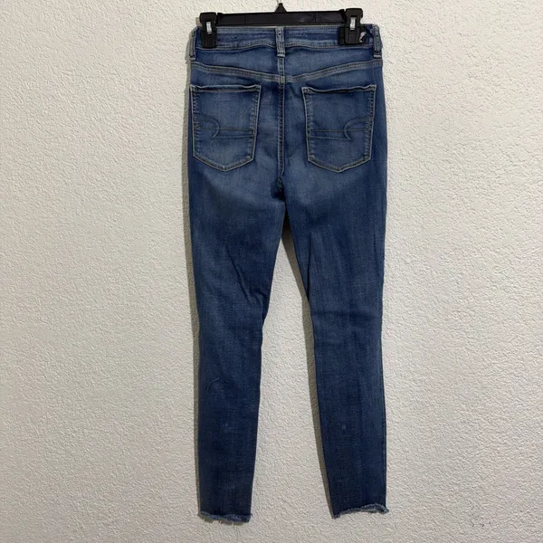 American Eagle Next Level Stretch Hi-Rise Jegging Jeans Size 8 Short Distressed - Image 7