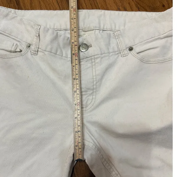 J.Crew Vintage Stretch Cords Favorite Fit Cream Corduroy‎ Straight Leg Pants 8R - Image 9