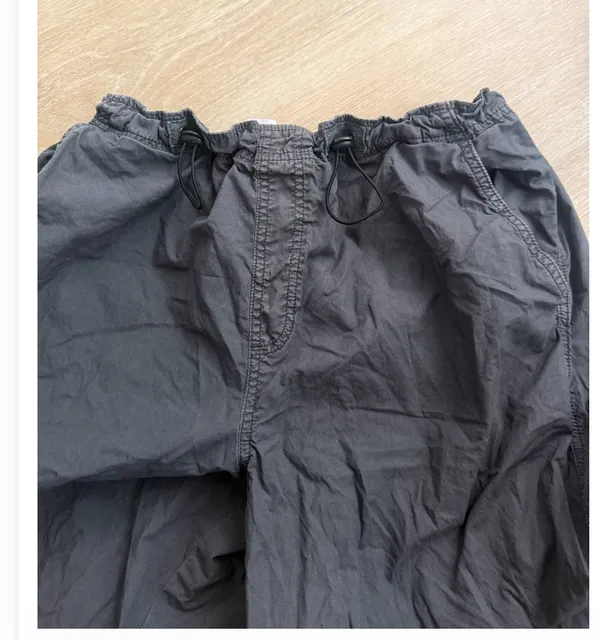 Garage Washed Black Cargo Parachute Joggers - Image 3