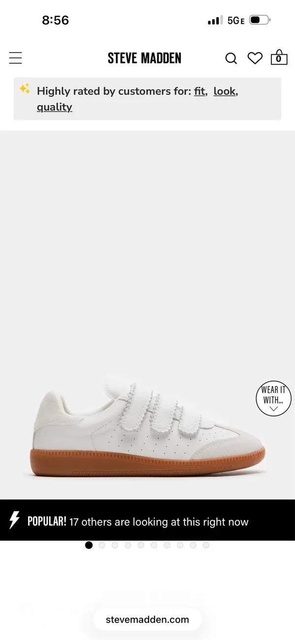 Steve Madden Momentum Sneakers White - Image 2