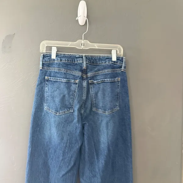 Old Navy Extra High-Waisted‎ Wide-Leg Jeans Medium Wash Blue Womens Size 4 - Image 5