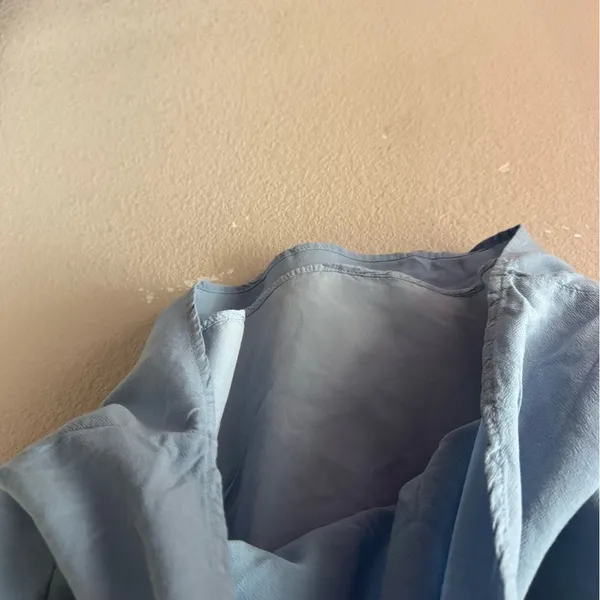 Women's Blue Ruffled Top Size M - Image 6