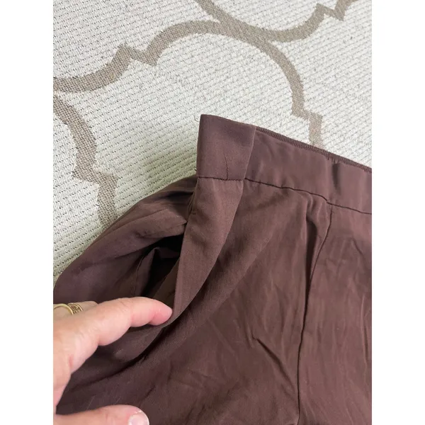 NWT Old Navy Playa Wide Leg High Rise Full Length Pants in Peppercorn Size Small - Image 8
