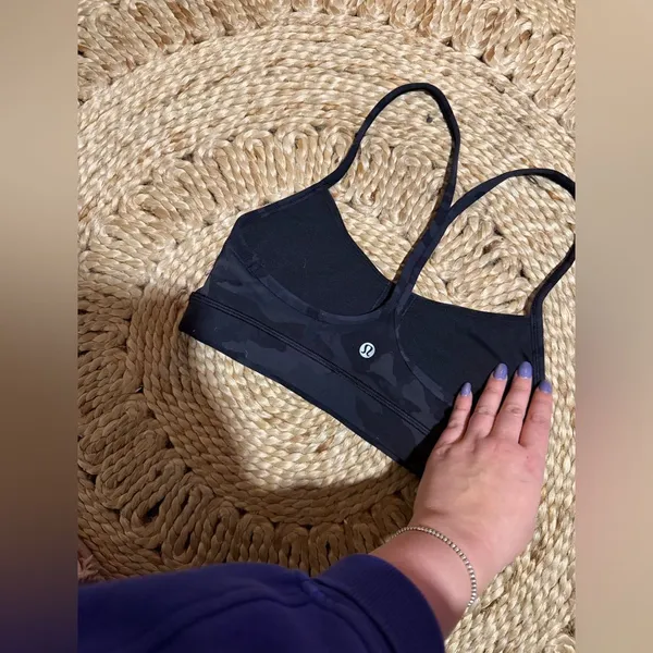 Lululemon Flow Y NULU Bra Black Camo $68 workout activewear casual yoga - Image 5