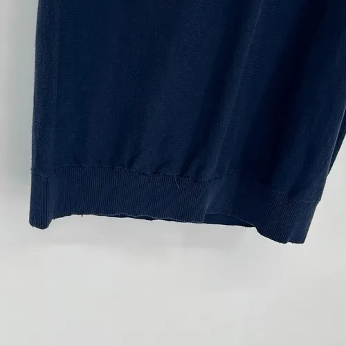 LAUREN RALPH LAUREN‎ Sweater Dress Med Blue Cream Colorblock Silk Quiet Luxury - Image 9