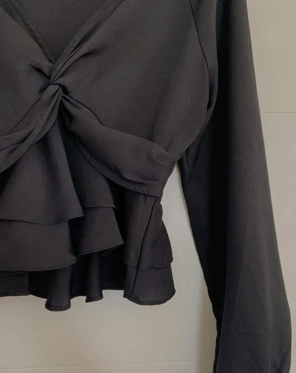 Express Black Long Sleeve Blouse - Image 4