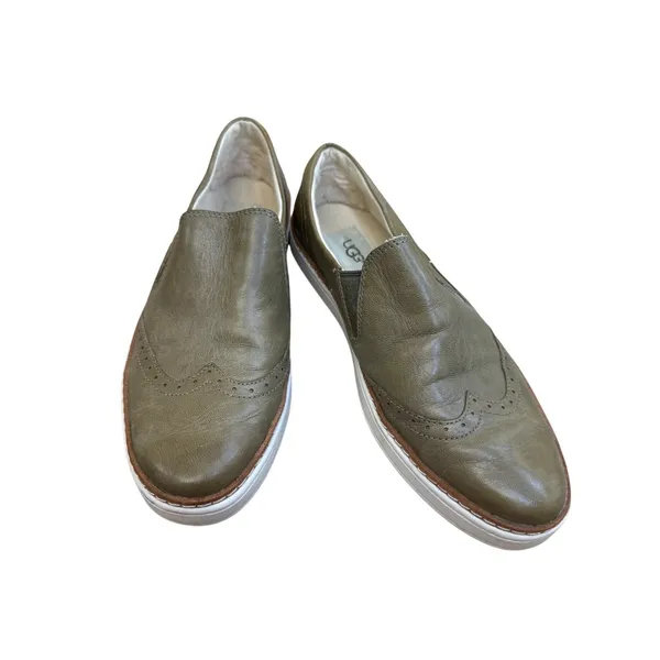 Ugg Womens Green Leather Slip-On Loafers Shoes Size 8 SKU8133 - Image 14