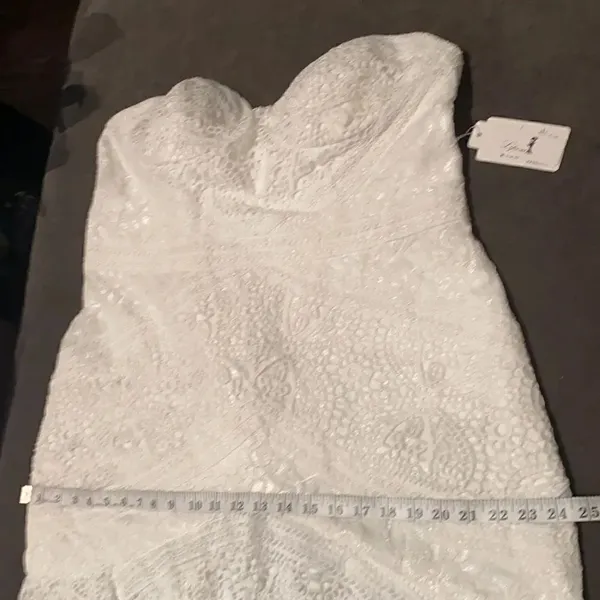 Women’s Bohemian Wedding Dress Zip Up Back with Ivory Lining Size 18W NWT - Image 7