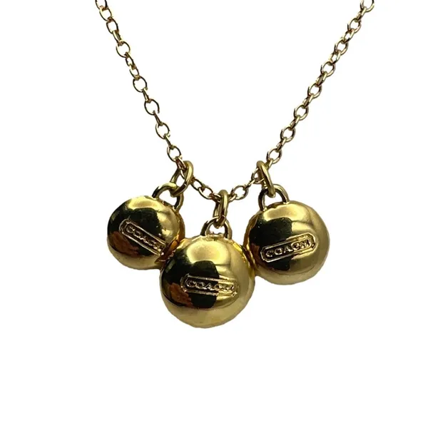 COACH Medallion Signature Charm Necklace - Image 3