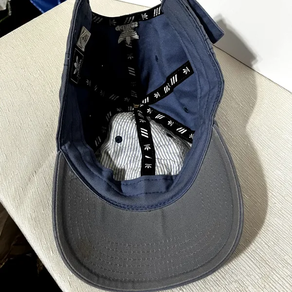 Adidas Originals Blue Baseball Cap‎ Hat trefoil cotton adjustable adult O/S - Image 5