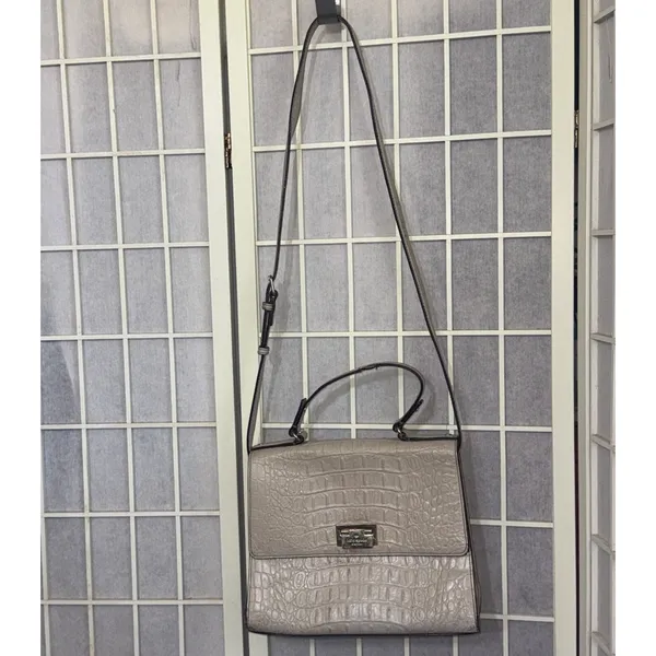 Kate Spade Orchard Valley Doris Soft Taupe Large Satchel Shoulder Bag FAIR CONDI - Image 3