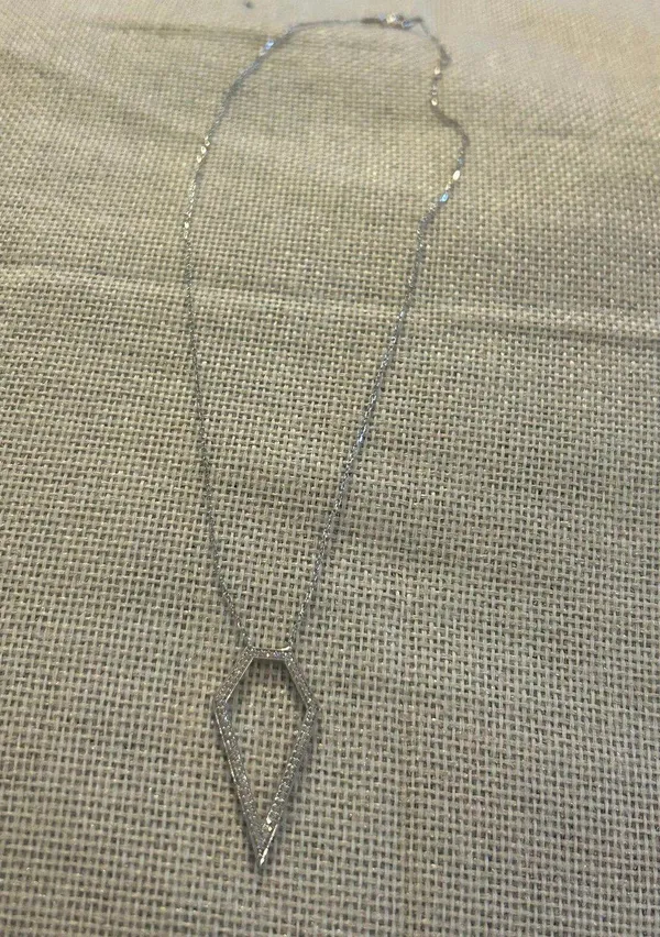 Lot a801 size 16 inch chain 1.5 pendant 925 sterling silver necklace pendant - Image 2