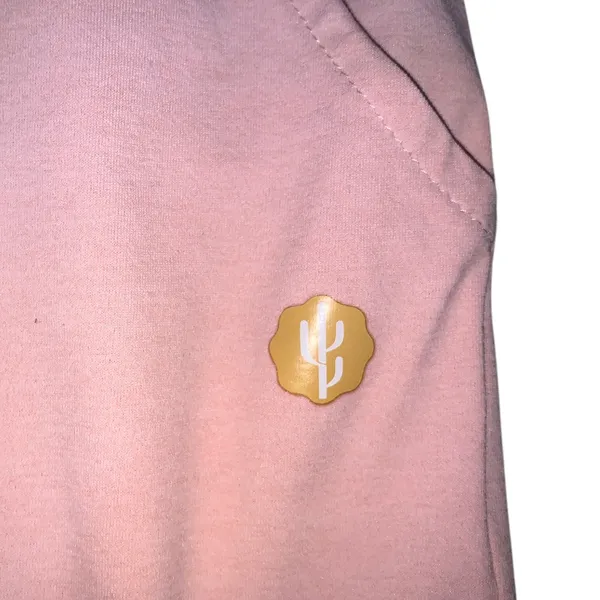 Lucky Cactus Light Pink Drawstring Bermuda Shorts Pockets - Image 4