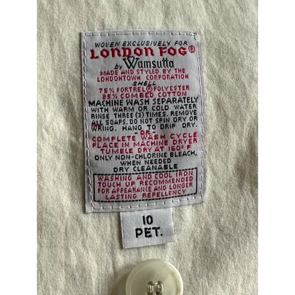 London Fog Trench Coat Women 10P Ivory Vintage Classic Minimalist Chic Academia - Image 15