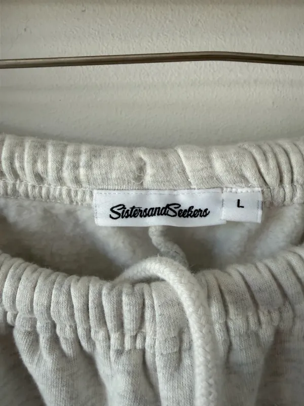 Sisters and Sisters Series Cuffed Sweatpants in Dough Grey Marl - Image 2