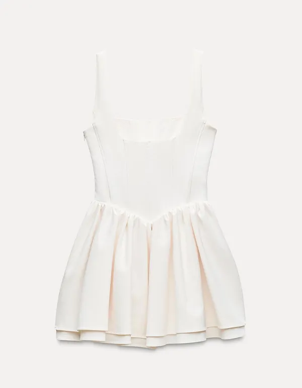 Zara dress mini corset inspired ruffled balloon bodycon summer cocktail wedding - Image 13