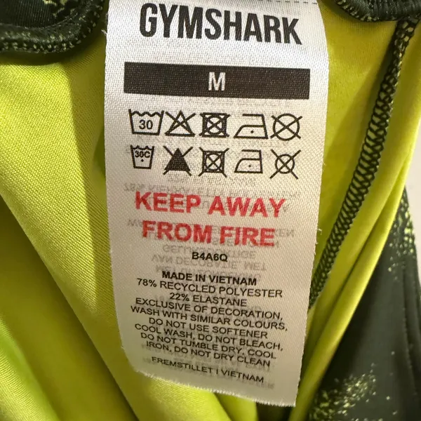 Gymshark Leggings in Green and Yellow Pattern - Image 4