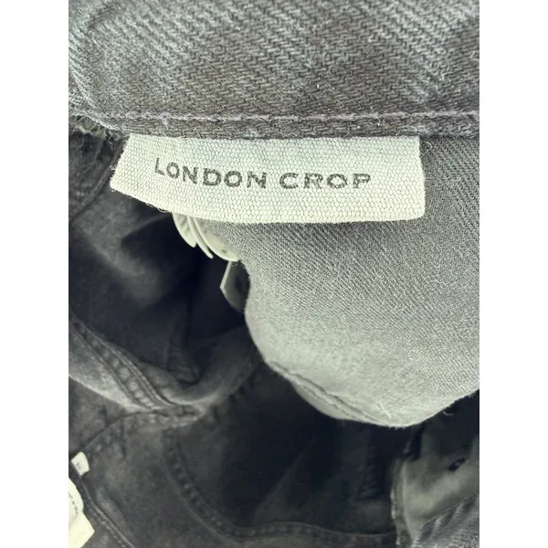 SLVRLAKE London Crop High Rise Straight‎ Leg Jeans Faded Black Size 29 USA - Image 9