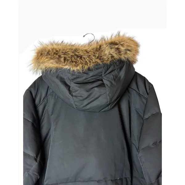 Arctic Expedition Down Puffer Coat Women 5X Black Quilted Faux Fur Parka Winter - Image 5