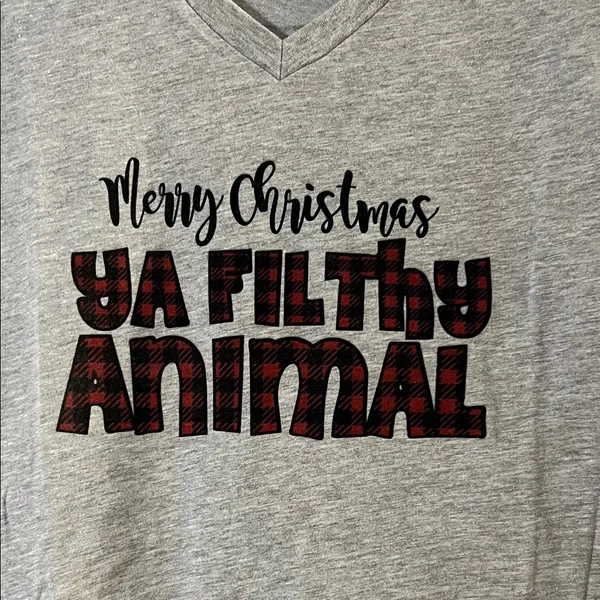 Bella Canvas Gray Christmas Tee - Image 3