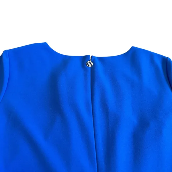 Tommy Hilfiger Faux Pocket Blue Sheath Dress Short Sleeve Size 12 Women's NWT - Image 10
