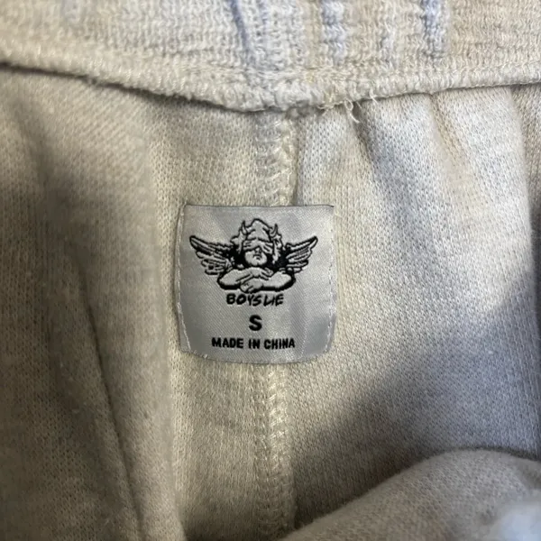 Boys Lie Sweatpant Heather‎ Ash Gray Heart Racer V2 Catch Me If You Can Small - Image 4