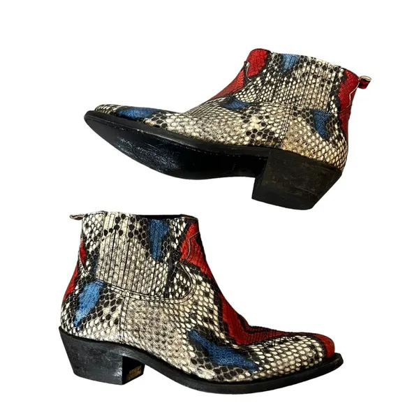 Golden Goose Crosby Boots multi‎ color snakeskin sz 39 - Image 2