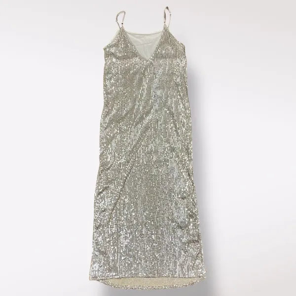 Neiman Marcus Endless Rose NWT All over Sequined Scoop Back Midi‎ Dress Size XS - Image 3