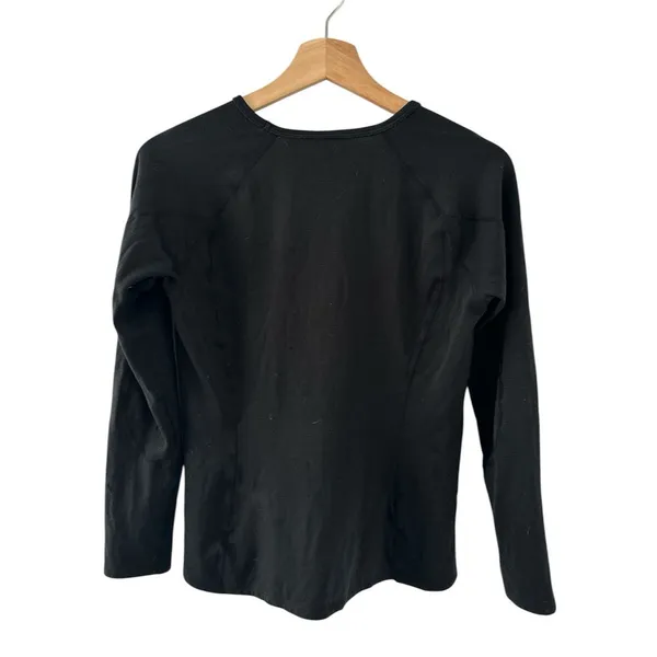 North Face FlashDry Black Crew Neck Top Medium Athletic Hiking Layer Outdoor - Image 3