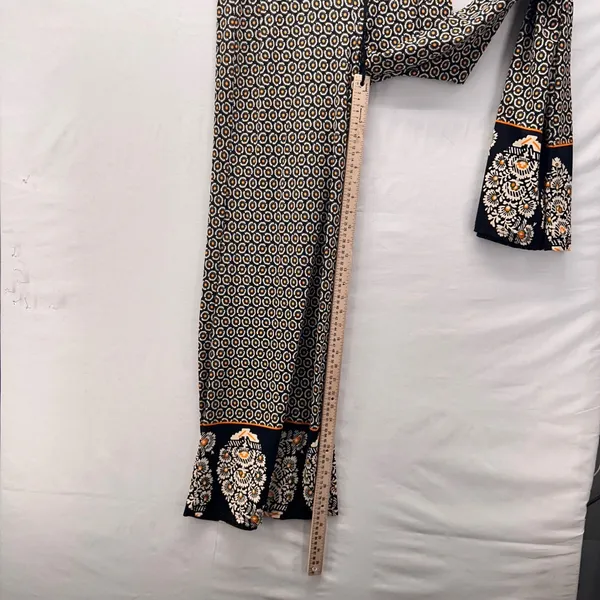 Wide Leg Boho Swim Cover Up‎ Pants Black Large - Image 8